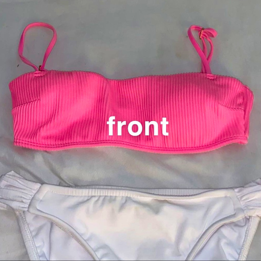 BRIGHT HOT PINK BERMUDA STYLE BIKINI TOP !! 👙🎀💓